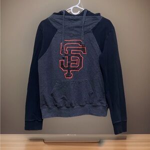 5th & Ocean Black Hoodie with Gray Accents